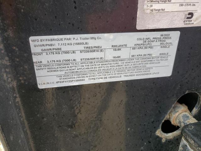 4P53F4123P1388550 - 2023 PJ TRAILER BLACK photo 10