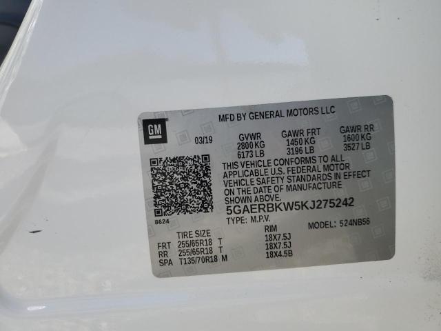 5GAERBKW5KJ275242 - 2019 BUICK ENCLAVE ESSENCE თეთრი ფოტო 14