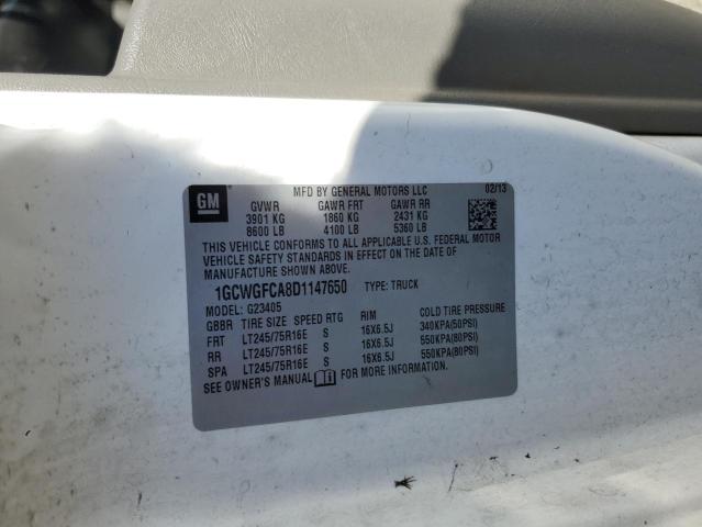 1GCWGFCA8D1147650 - 2013 CHEVROLET EXPRESS G2 白色 照片 13