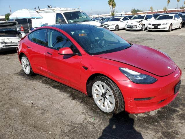 5YJ3E1EB5NF290257 - 2022 TESLA MODEL 3 Червоний фото 4