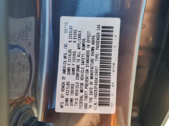 1HGCR2F88DA128807 - 2013 HONDA ACCORD EXL GRAY photo 13