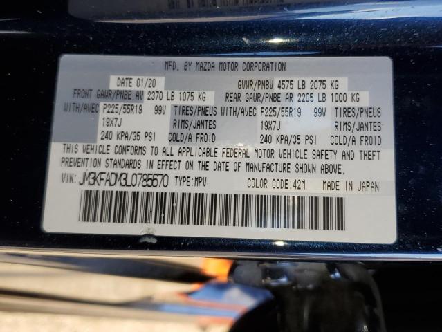 JM3KFADM3L0785670 - 2020 MAZDA CX-5 GRAND TOURING BLUE photo 13