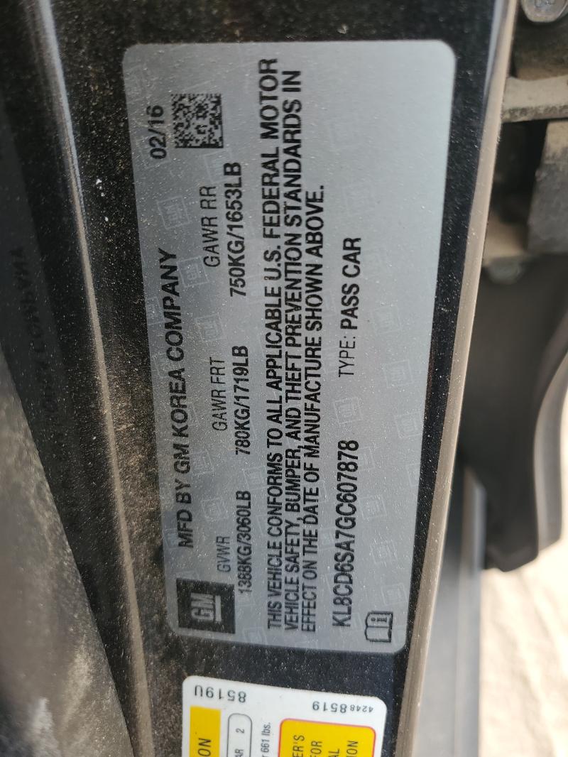 KL8CD6SA7GC607878 - 2016 CHEVROLET SPARK 1LT 黑色 照片 12