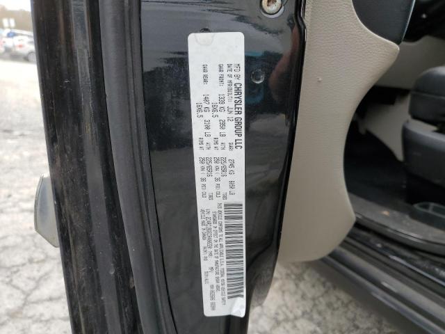 2C4RC1BG6CR400220 - 2012 CHRYSLER TOWN & COU TOURING BLACK photo 13