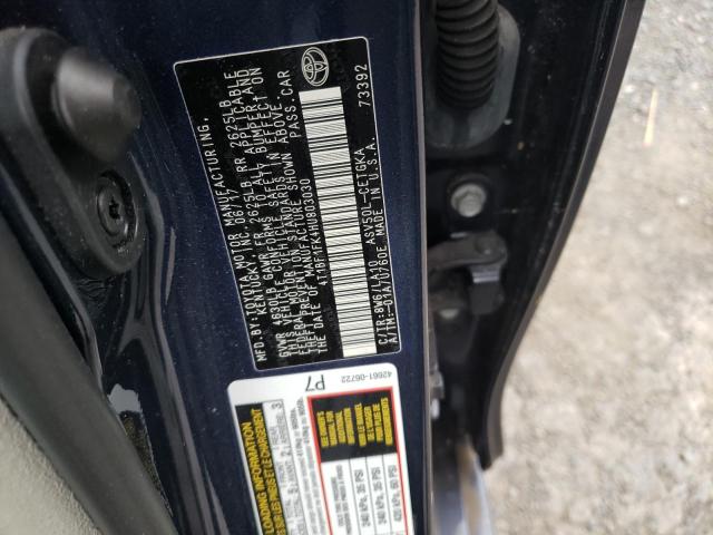 4T1BF1FK4HU803030 - 2017 TOYOTA CAMRY LE BLUE photo 12