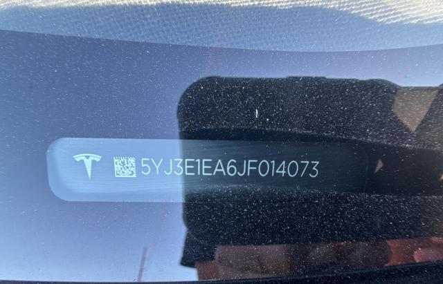 5YJ3E1EA6JF014073 - 2018 TESLA MODEL 3 Szary zdjęcie 10