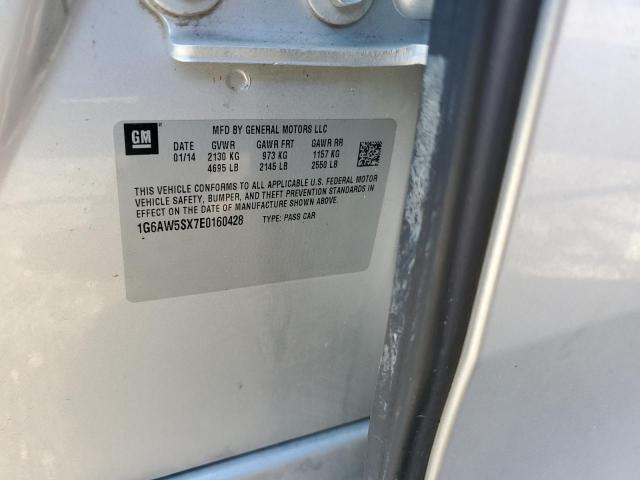 1G6AW5SX7E0160428 - 2014 CADILLAC CTS SILVER photo 12