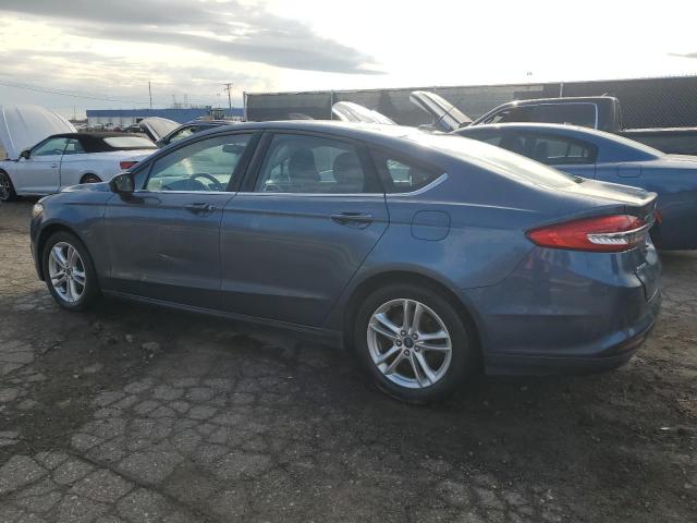 3FA6P0HD0JR158116 - 2018 FORD FUSION SE BLUE photo 2