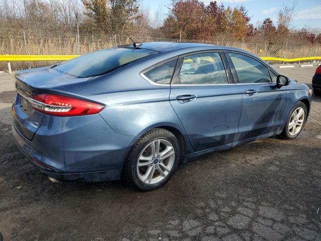 3FA6P0HD0JR158116 - 2018 FORD FUSION SE BLUE photo 3
