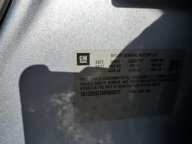 1G1ZE5ST3HF263517 - 2017 CHEVROLET MALIBU LT SILVER photo 12