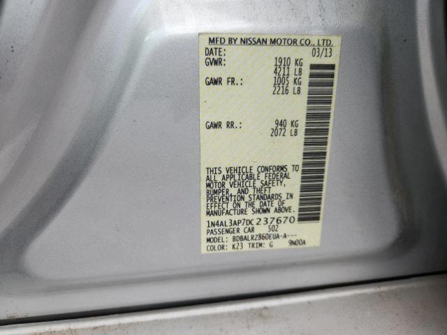 1N4AL3AP7DC237670 - 2013 NISSAN ALTIMA 2.5 SILVER photo 13