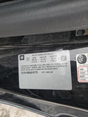 1G1FA1RX8J0107773 - 2018 CHEVROLET CAMARO LS BLACK photo 13