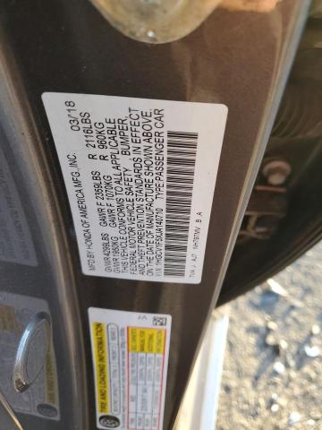 1HGCV1F5XJA140710 - 2018 HONDA ACCORD EXL ნაცრისფერი ფოტო 13