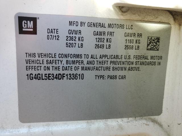 1G4GL5E34DF133610 - 2013 BUICK LACROSSE Ağ foto 12