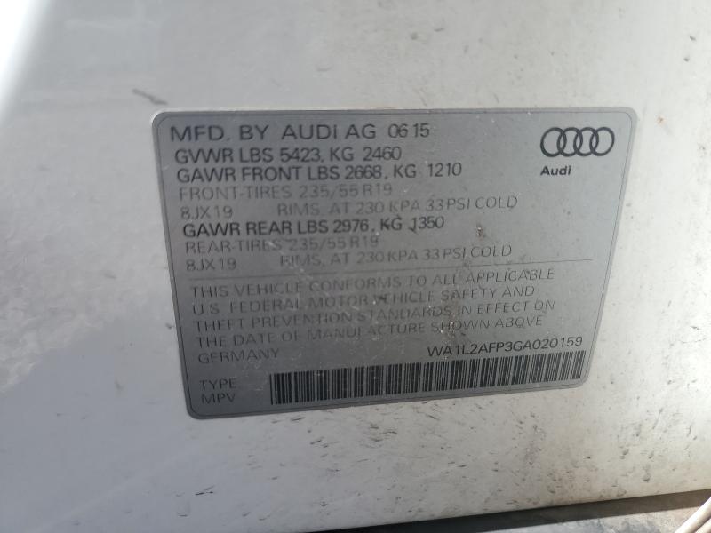 WA1L2AFP3GA020159 - 2016 AUDI Q5 PREMIUM PLUS 白色 照片 13