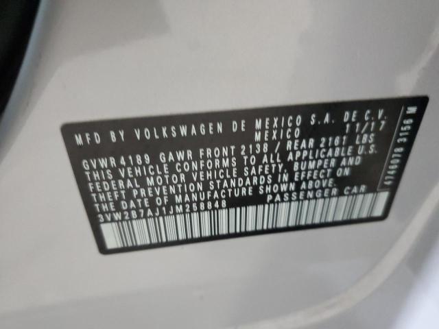 3VW2B7AJ1JM258848 - 2018 VOLKSWAGEN JETTA S TWO TONE photo 12