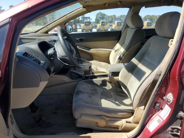 1HGFA16528L060454 - 2008 HONDA CIVIC LX BURGUNDY photo 7