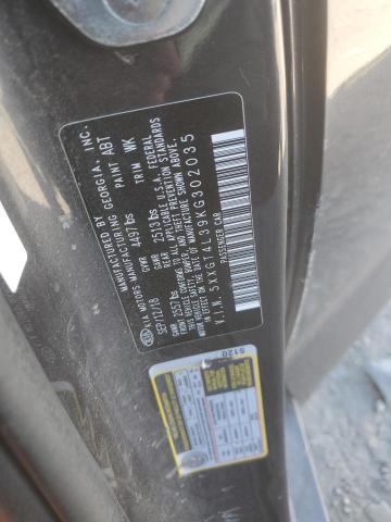 5XXGT4L39KG302035 - 2019 KIA OPTIMA LX GRAY photo 12