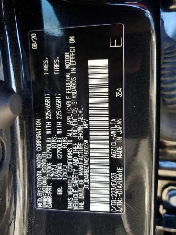 JTJDARBZ1M2180238 - 2021 LEXUS NX 300 BASE შავი ფოტო 14