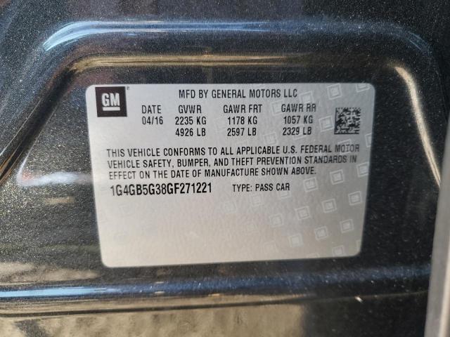 1G4GB5G38GF271221 - 2016 BUICK LACROSSE GRAY photo 13