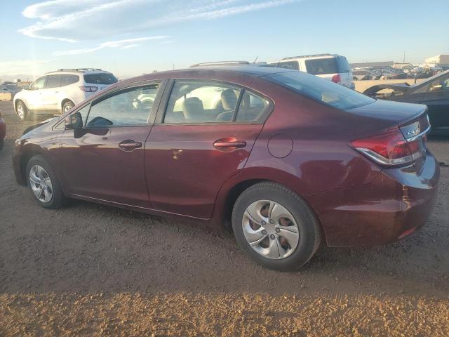 2HGFB2F59DH583335 - 2013 HONDA CIVIC LX MAROON photo 2