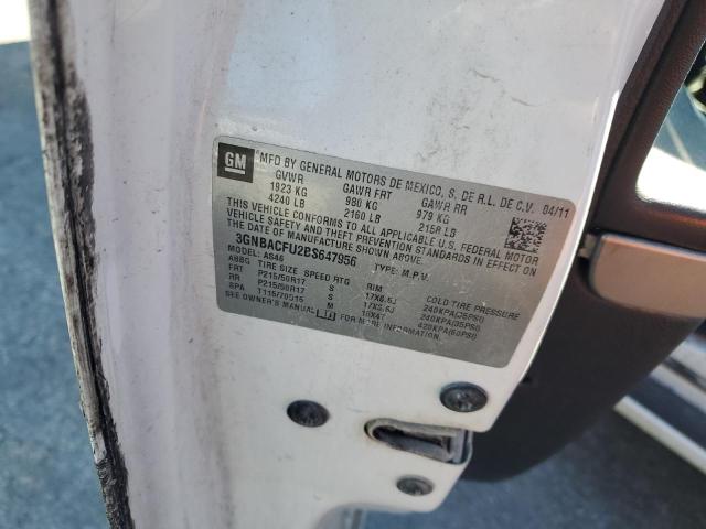 3GNBACFU2BS647956 - 2011 CHEVROLET HHR LT WHITE photo 12