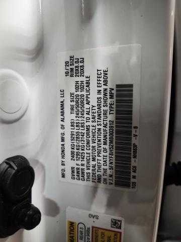 5FNYF8H52MB003912 - 2021 HONDA PASSPORT EXL Weiß Foto 14