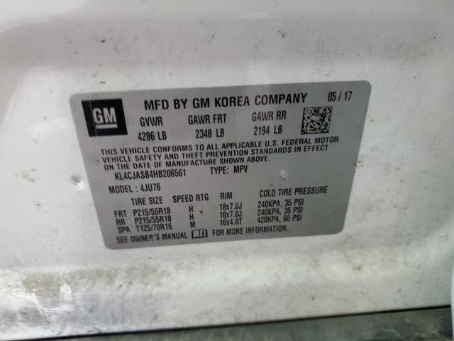 KL4CJASB4HB206561 - 2017 BUICK ENCORE PREFERRED WHITE photo 13