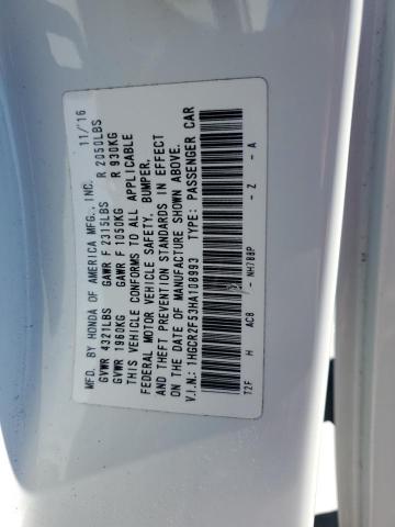 1HGCR2F53HA108993 - 2017 HONDA ACCORD SPORT Weiß Foto 13