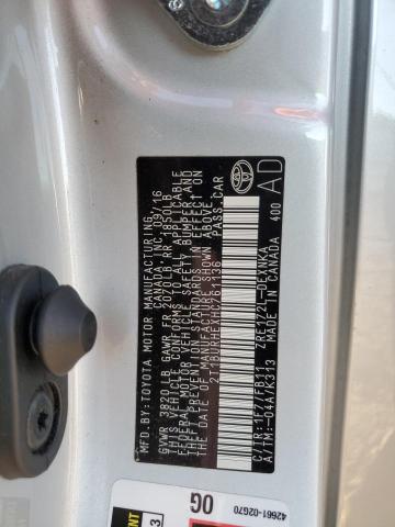 2T1BURHEXHC761136 - 2017 TOYOTA COROLLA L 银色 照片 12