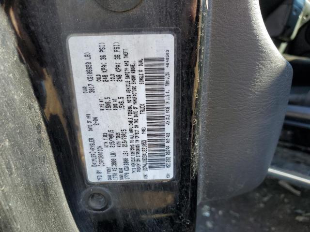 1D7HU18D34J221053 - 2004 DODGE RAM 1500 ST BLACK photo 12