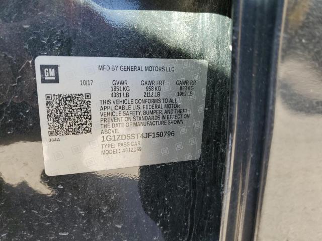 1G1ZD5ST4JF150796 - 2018 CHEVROLET MALIBU LT Schwarz Foto 13