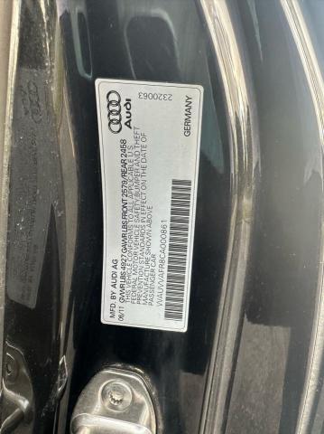 WAUVVAFR8CA000861 - 2012 AUDI S5 PRESTIGE BLACK photo 10