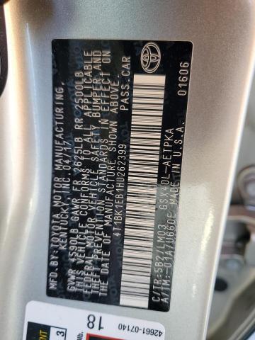 4T1BK1EB1HU262399 - 2017 TOYOTA AVALON XLE GOLD photo 13