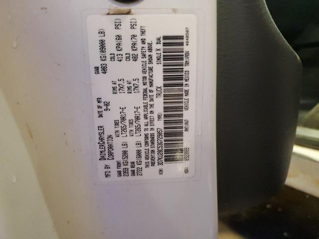 3D7KU28C53G729057 - 2003 DODGE RAM 2500 ST WHITE photo 12