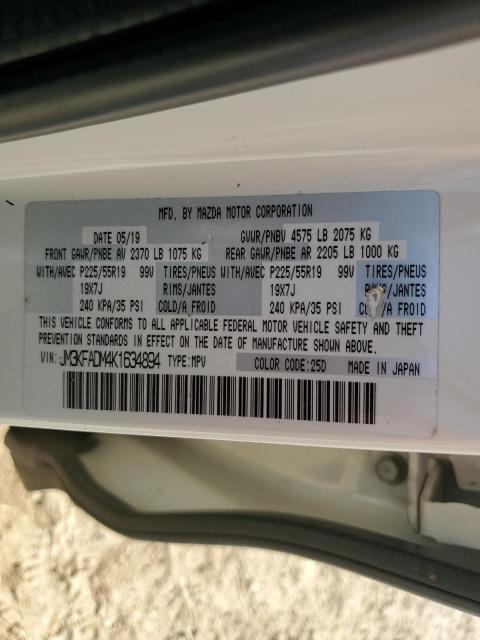 JM3KFADM4K1634894 - 2019 MAZDA CX-5 GRAND TOURING WHITE photo 14
