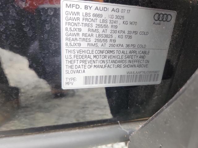 WA1LAAF76JD005907 - 2018 AUDI Q7 PREMIUM PLUS Қара фото 13