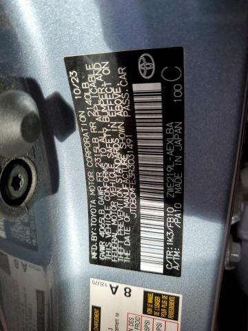 JTDBCMFE3R3031491 - 2024 TOYOTA COROLLA LE Մոխրագույն լուսանկար 12