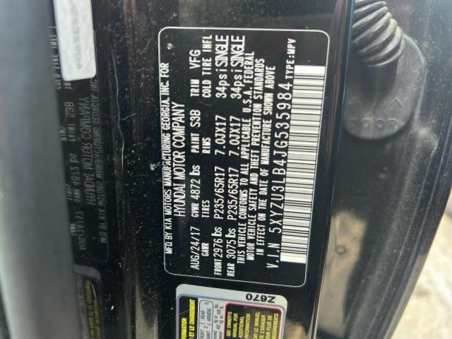 5XYZU3LB4JG535984 - 2018 HYUNDAI SANTA FE S BLACK photo 10