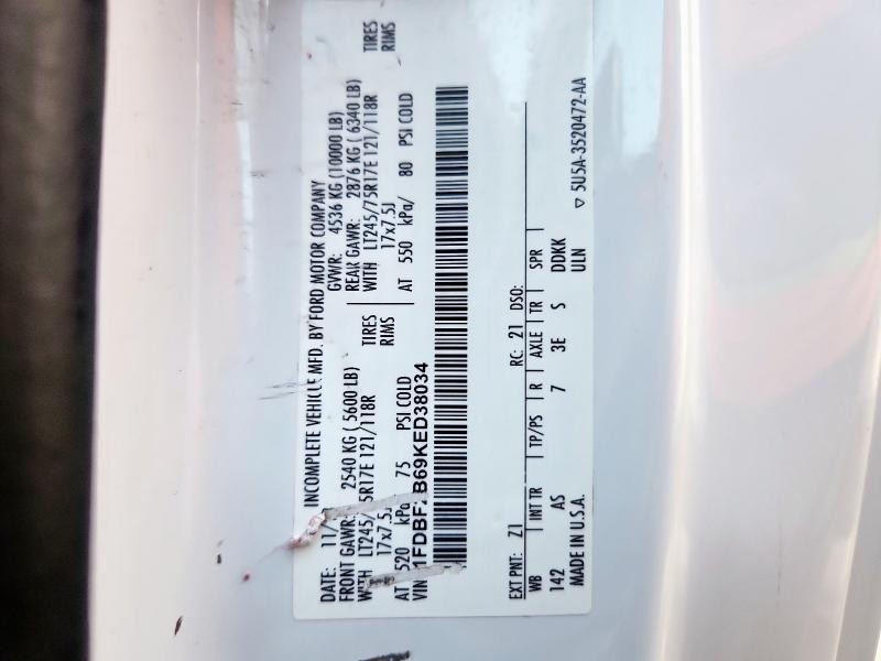 1FDBF2B69KED38034 - 2019 FORD F250 SUPER DUTY Weiß Foto 13