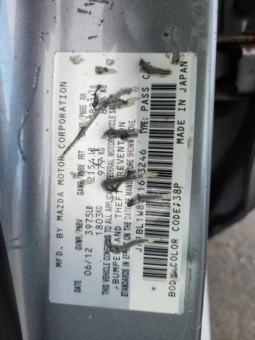 JM1BL1W81C1683246 - 2012 MAZDA 3 I SILVER photo 13