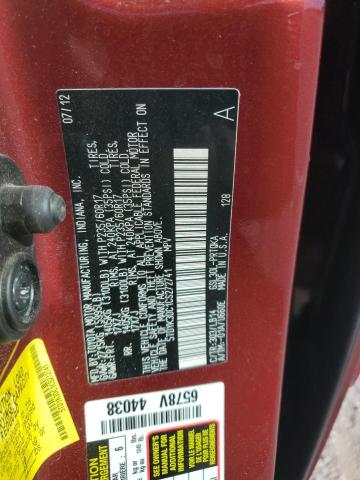 5TDYK3DC1CS272741 - 2012 TOYOTA SIENNA XLE წითელი ფოტო 13