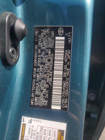 JTDBL40E799089836 - 2009 TOYOTA COROLLA BASE 绿色 照片 12