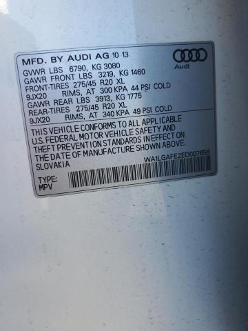 WA1LGAFE2ED007656 - 2014 AUDI Q7 PREMIUM PLUS Beyaz fotoğraf 13