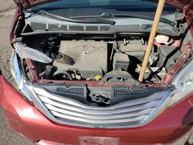 5TDYK3DC2FS677608 - 2015 TOYOTA SIENNA XLE BURGUNDY photo 12