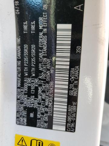 2T2ZZMCA9JC104286 - 2018 LEXUS RX 350 BASE WHITE photo 12