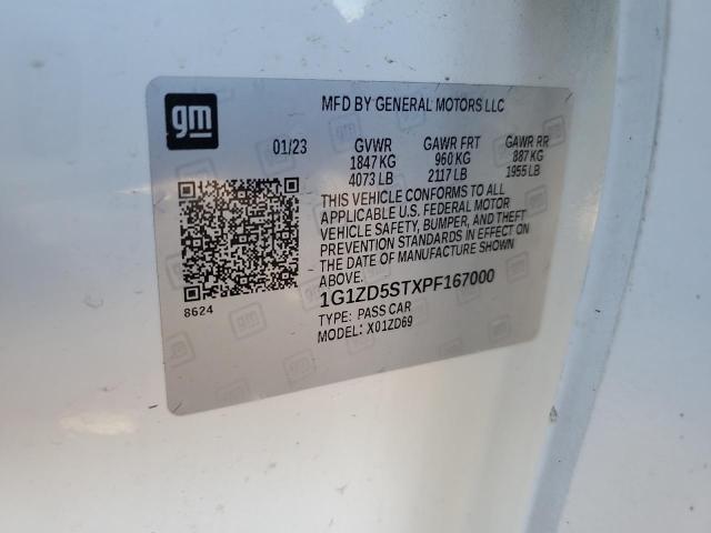 1G1ZD5STXPF167000 - 2023 CHEVROLET MALIBU LT 白色 照片 12