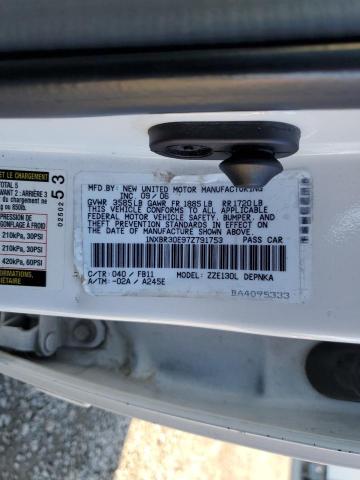 1NXBR30E97Z791753 - 2007 TOYOTA COROLLA CE WHITE photo 12