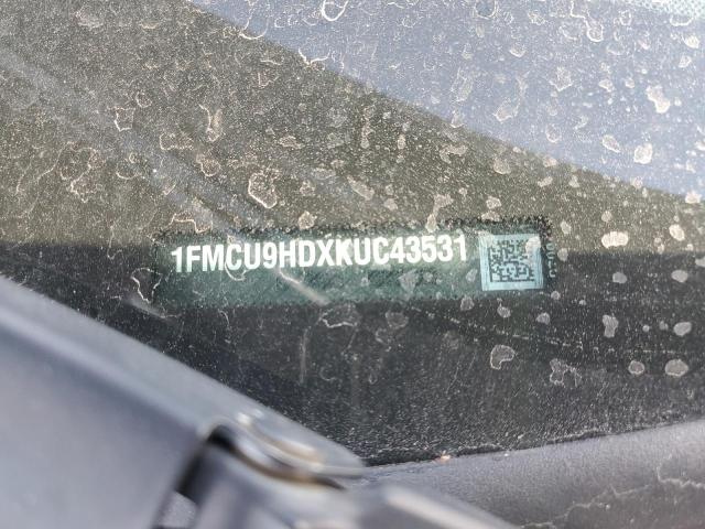 1FMCU9HDXKUC43531 - 2019 FORD ESCAPE SEL Bleu photo 13