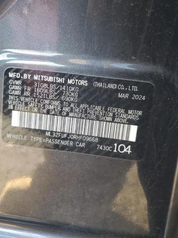 ML32FUFJ0RHF09668 - 2024 MITSUBISHI MIRAGE G4 ES SILVER photo 13